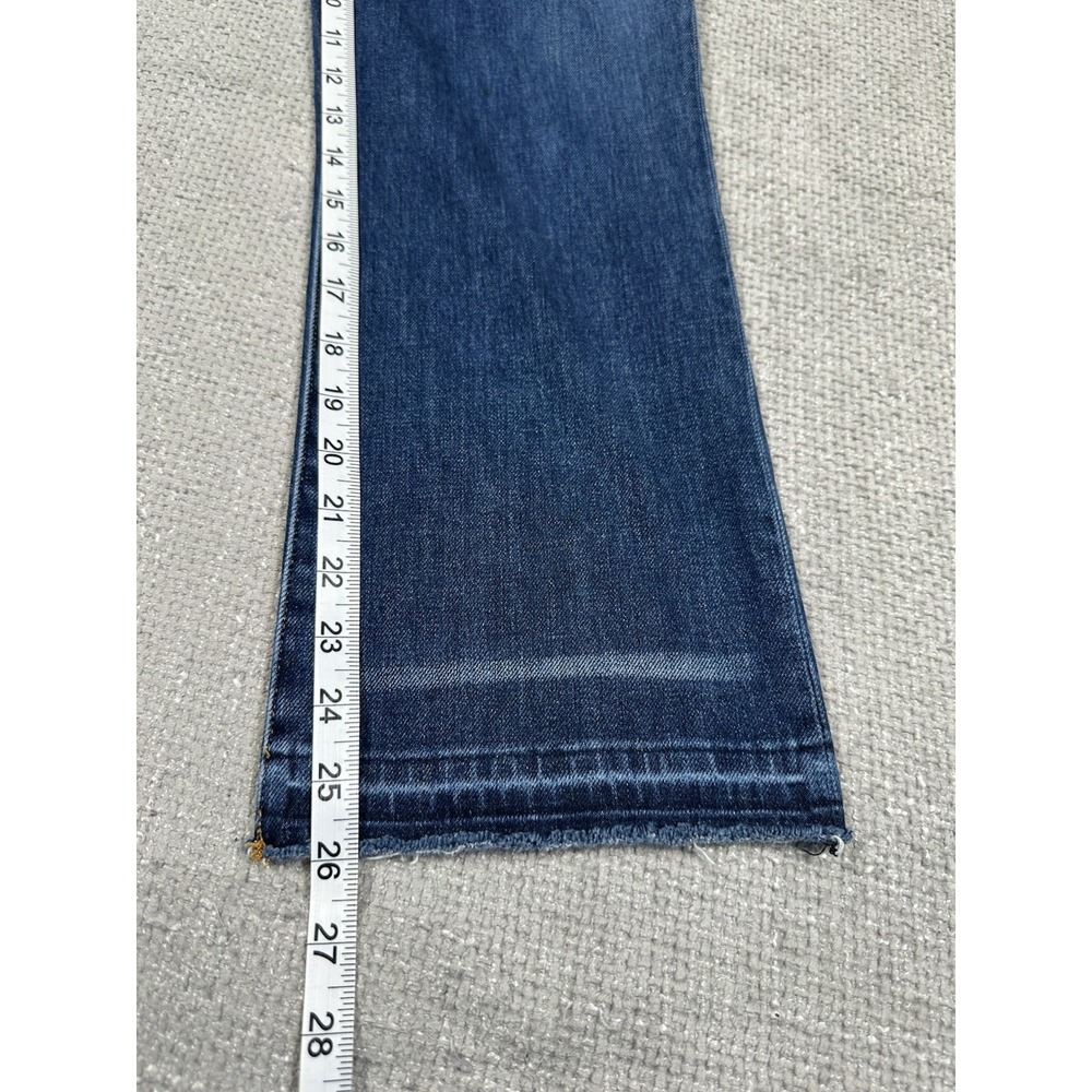 Lucky Brand Jeans Womens 28x26 Blue Ava Mid Rise Crop Mini Boot Raw Hem Read - Picture 4 of 14
